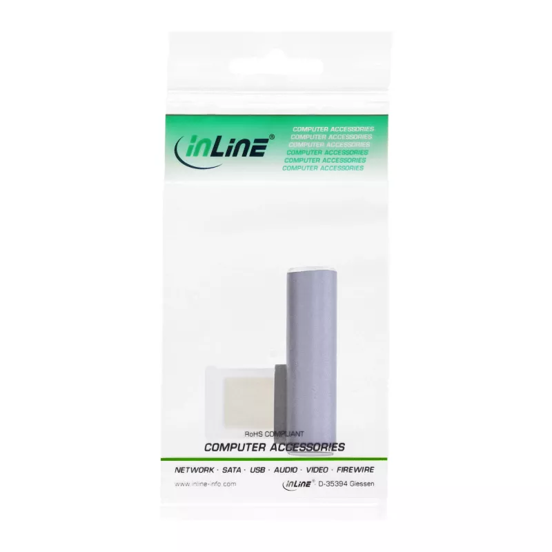 InLine Adapter USB4, USB-C męski/żeński pionowy prawy/lewy kątowy