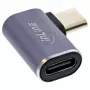 Adapter InLine USB4, USB-C męski/żeński kątowy prawy/lewy, aluminium, szary