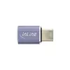 Adapter InLine USB4, USB-C męski/żeński, aluminium, szary 35900A