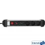 Listwa zasilająca InLine, aluminiowa, 3-gniazdowa z ochroną, wyłącznikiem, 1,5 m