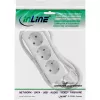 Listwa zasilająca InLine 3-drożna ze stykiem ochronnym CEE 7/3 biała 5 m