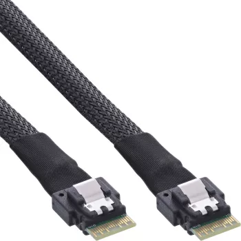 InLine cienki SAS Kabel, SFF-8654 do SFF-8654, 24Gb/s, 1m