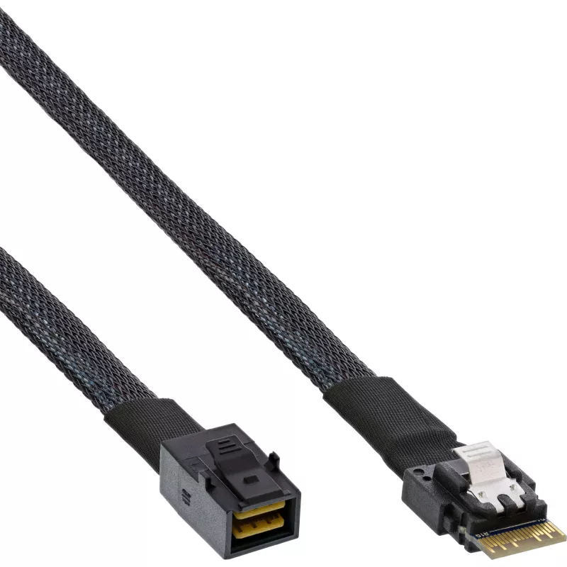 InLine cienki SAS Kable, SFF-8654 do Mini SAS HD SFF-8643, 24Gb/s, 0,5m