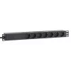 Intellinet 19 inch 1U Rackmount 7-drożny PDU ochrona przeciwprzepięciowa 16A 3m przewód
