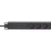 Intellinet 19 inch 1U Rackmount 7-drożny PDU ochrona przeciwprzepięciowa 16A 3m przewód