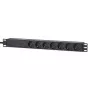 Intellinet 19 inch 1U Rackmount 7-drożny PDU ochrona przeciwprzepięciowa 16A 3m przewód