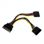 StarTech.com 6-calowy kabel rozgałęźnika zasilania SATA Y – M/Ż, SATA 15-pin, 2 x SATA 15-pin, 0,15 m, Męski, Żeński, Prosty