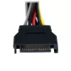 StarTech.com 6-calowy kabel rozgałęźnika zasilania SATA Y – M/Ż, SATA 15-pin, 2 x SATA 15-pin, 0,15 m, Męski, Żeński, Prosty