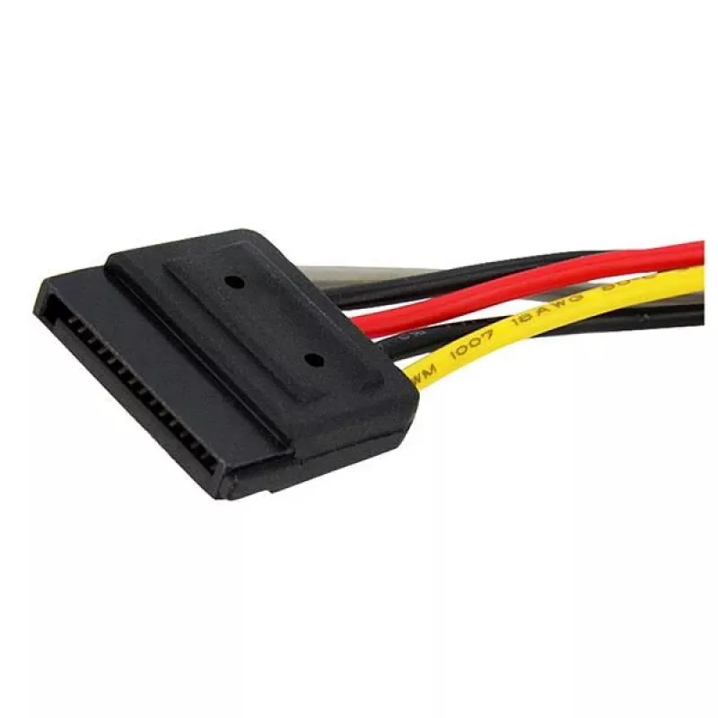StarTech.com 6-calowy kabel rozgałęźnika zasilania SATA Y – M/Ż, SATA 15-pin, 2 x SATA 15-pin, 0,15 m, Męski, Żeński, Prosty