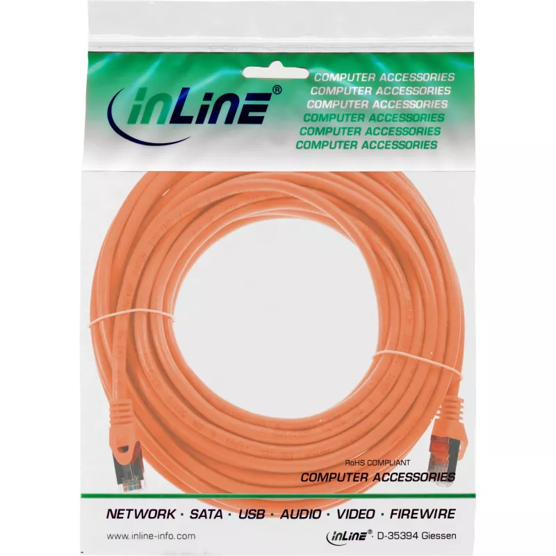 InLine Kabel krosowy SF/UTP Kat.5e pomarańczowy 7,5m