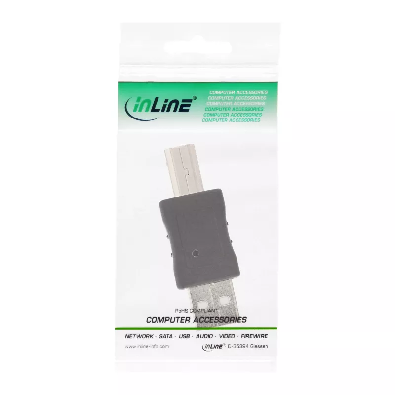 Adapter USB 2.0 Typ A męski / Typ B męski InLine 33443A
