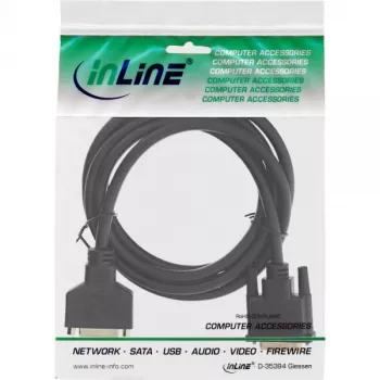 Kabel InLine DVI-D Premium 24+1 męski na żeński Dual Link pozłacany 2m