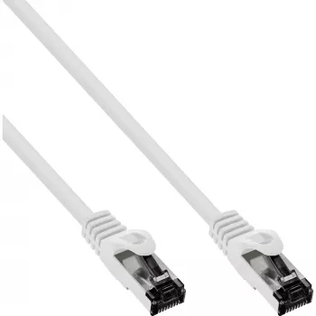 InLine kabel krosowy, S/FTP (PiMf), kat. 8.1, 2000 MHz, bezhalogenowy, biały, 0,25 m
