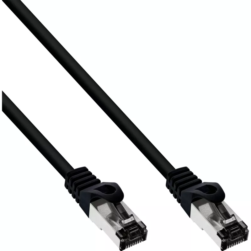 InLine Patch kabel S/FTP PiMF Cat.8.1 halogen free 2000MHz Czarny, 0.25m