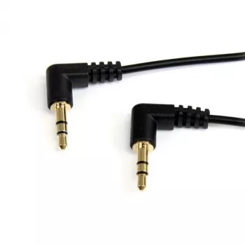 StarTech.com 1 ft cienki 3.5mm Right Angle Stereo Audio kabel - M/M