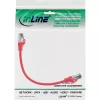 InLine Kabel krosowy, S/FTP (PiMf), Kat.8.1, 2000MHz, bezhalogenowy, czerwony, 0,3m