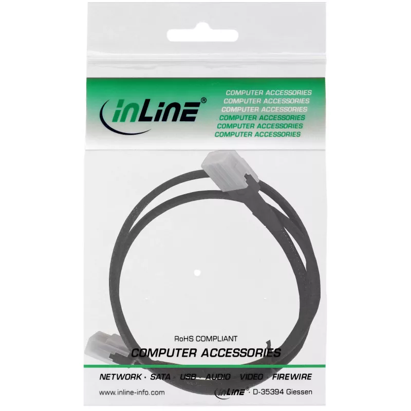 Kabel InLine SAS wewn., Mini-SAS SFF-8087 do Mini-SAS SFF-8087, z Sideband, 1m