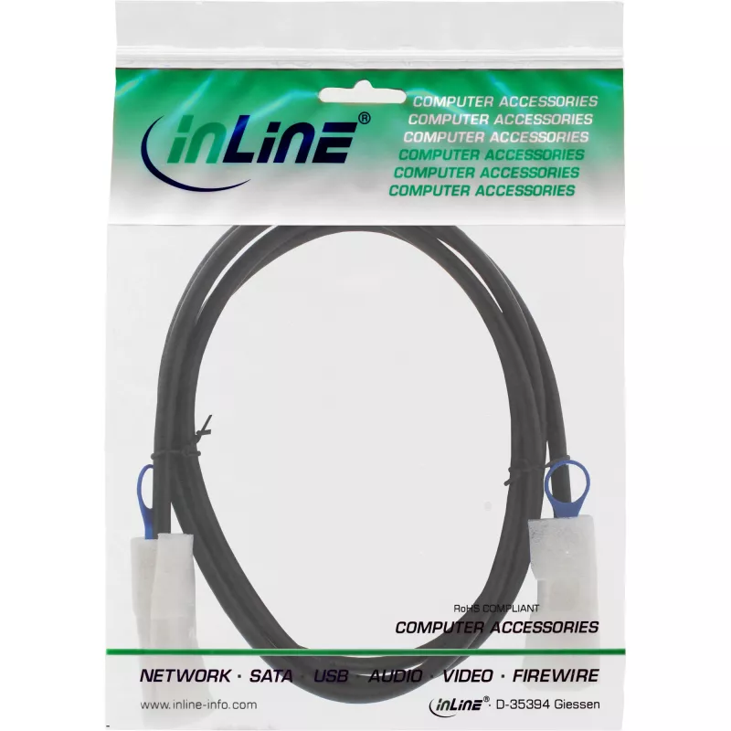 Kabel SAS InLine, Mini-SAS 26pin SFF-8088 na Mini-SAS 26-pin SFF-8088, 0,5 m