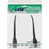 InLine Patch kabel płaski, U/FTP, Kat.8.1, TPE bezhalogenowy, czarny, 0.3m