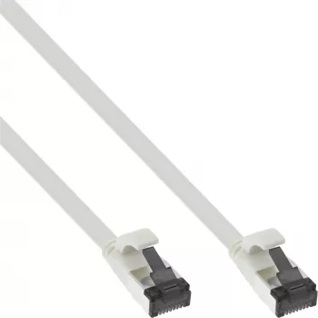 InLine kabel krosowy płaski, U/FTP, kat. 8.1, TPE bezhalogenowy, biały, 1 m