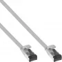 Płaski kabel krosowy InLine, U/FTP, kat.8.1, TPE bezhalogenowy, szary, 0,25 m