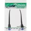 InLine patch kabel płaski, U/FTP, Cat.6A, TPE bezhalogenowy, czarny, 0,25m