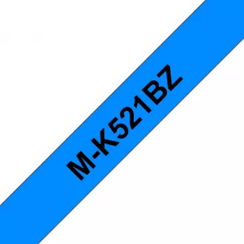 Brother M-K521B taśma do drukarki etykiet Czarny na niebieskim