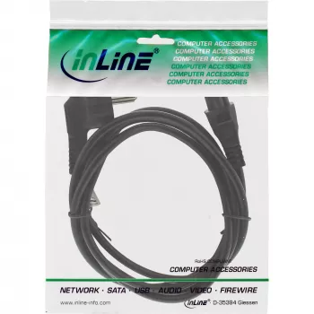 Kabel zasilający AC InLine 16657D do notebooka Czarny 2m