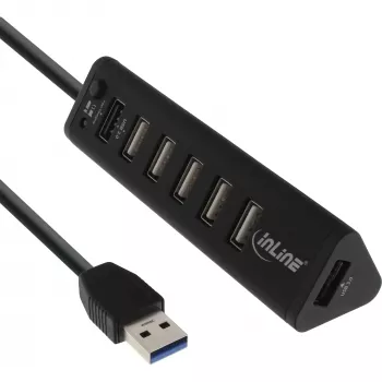 Koncentrator USB InLine Smart Hub 7 portów USB 3.0 i 2.0 z portem szybkiego ładowania