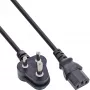 Kabel zasilający InLine B-16652R czarny 1,8 m Wtyczka zasilająca typu D złącze C13