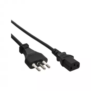Kabel zasilający InLine B-16652I czarny 1,8 m Wtyczka zasilająca typu L gniazdo C13