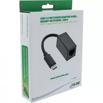 adapter kablowya sieciowego InLine USB 3.2 Gigabit Ethernet, USB-C