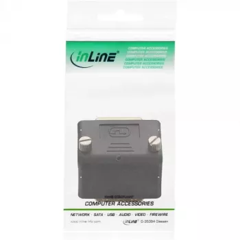 InLine Adapter DVI-I 90° kątowy cyfrowy + analogowy 24+5 męski / żeński czarny
