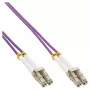 InLine Światłowodowy kabel duplex LC/LC 50/125µm OM4 1m