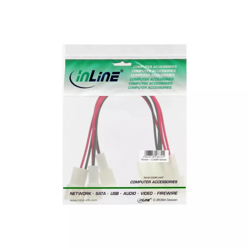 adapter kablowya InLine PC Fan 12V / 5V dla maksymalnie 3 wentylatorów 33005A