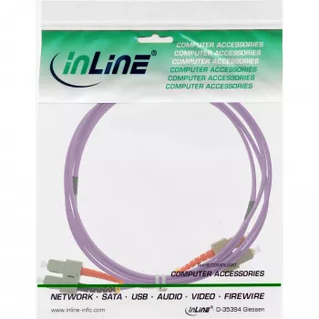 Kabel światłowodowy dupleksowy InLine SC/SC 50/125µm OM4 3m