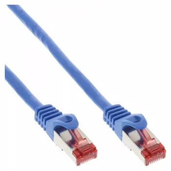 Kabel krosowy InLine S/FTP PiMF Cat.6 250MHz PVC miedziany niebieski 0,25m