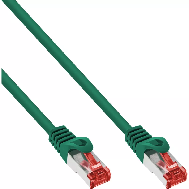 InLine Patch kabel S/FTP PiMF Cat.6 250MHz PVC miedź zielony 30m