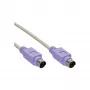 InLine kabel PS/2 męski / męski szary z fioletową wtyczką 2m