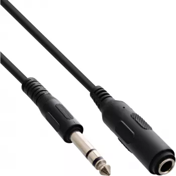 Przedłużacz Jack 6,3 mm stereo męski/żeński 5 m InLine 99935A