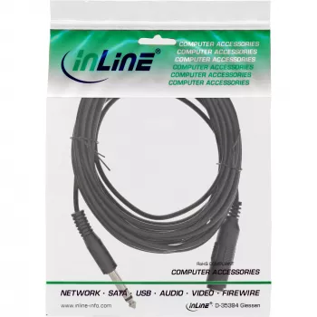 Przedłużacz Jack 6,3 mm stereo męski/żeński 5 m InLine 99935A