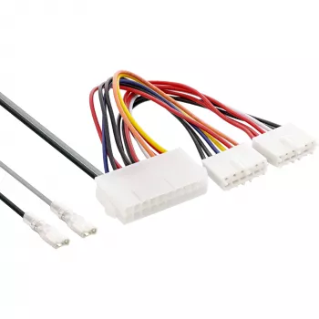 Wewnętrzny adapter zasilania InLine 20-pin ATX-NT na P8/P9 płyta AT + przełącznik 20/0,80 m
