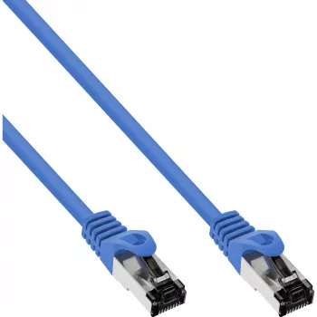 InLine Patch kabel S/FTP PiMF Cat.8.1 bezhalogenowy 2000 MHz niebieski, 15 m