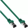 Kabel krosowy InLine, S/FTP (PiMf), Kat.8.1, 2000 MHz, bezhalogenowy, zielony, 1 m