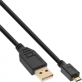 Kabel InLine Micro USB 2.0 USB Typ A męski / Micro-B męski, czarny, 3m