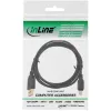 Kabel InLine USB 2.0 Mini, wtyk Typu A męski / mini-B męski (5pin), czarno-złoty, 1m