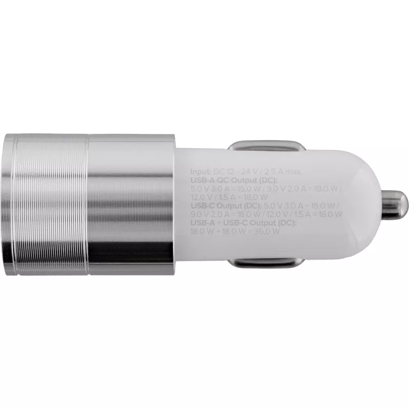 InLine USB car charger power-adaptor Quick Charge 3.0, biały