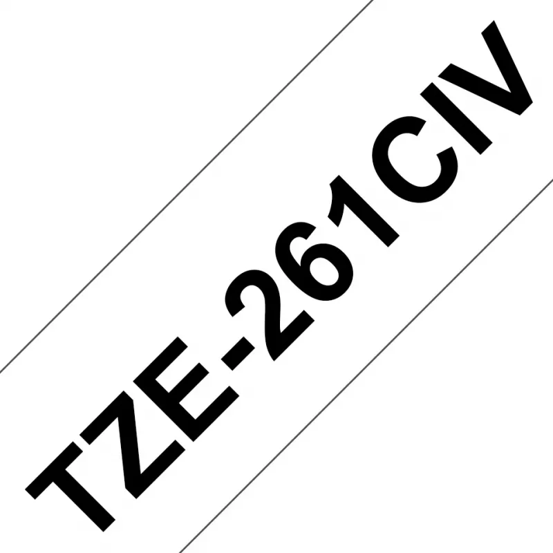 Taśma do drukarek etykiet Brother TZE261CIV – czarne na białym