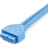StarTech.com 2-portowa płyta szczelinowa z gniazdem USB 3.0 A, IDC, USB 3.2 Gen 1 (3.1 Gen 1), niebieska, stal nierdzewna, 0,5 m, CE, REACH, 500 mm