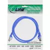 Kabel krosowy InLine S/FTP PiMF kat. 8.1 bezhalogenowy 2000 MHz niebieski, 0,5 m
